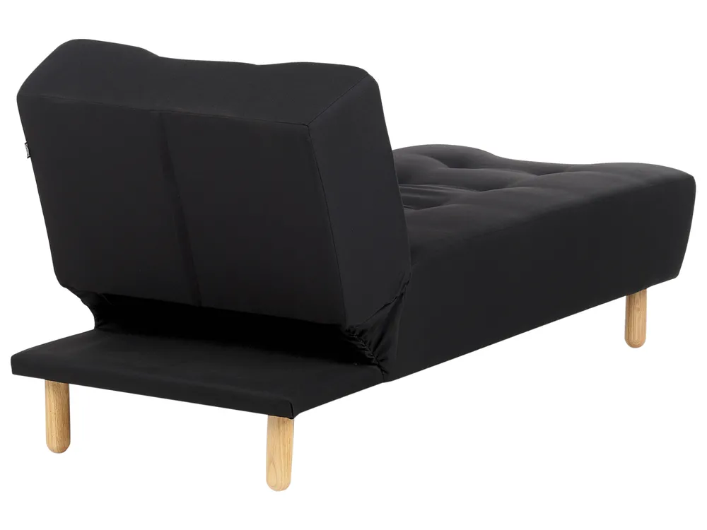 Chaise Longue ALSTEN Fabric Black_922038