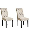Set med 2 matstolar VELVA Sandbeige
