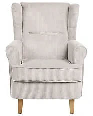 Wingback-tuoli ABSON Vakosametti Beige_1186224