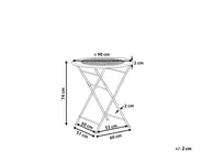 Bistropöytä BIVIO 90 cm 90 cm Metalli Luonnonvalkoinen_806692
