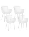 Set of 4 Garden Chairs PESARO White