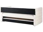 Utdragbar säng Bouclé GASSIN 90 x 200 cm Off-White_951568