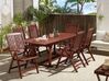 Extending Garden Dining Table TOSCANA 160/220 cm 90 cm Acacia Wood Dark Brown