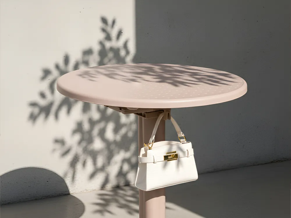 Garden Bar Table LEGRENA 60 cm 60 cm Beige_1035094