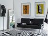 Sofa Bed 3 Seater ROXEN Faux Leather Black