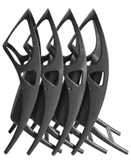 Set of 4 Garden Chairs NEMI Folding Black_990635