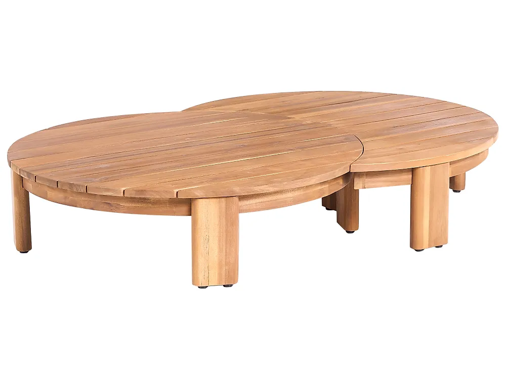 Garden Coffee Table ARZELLO  135 cm 90 cm Acacia Wood Brown