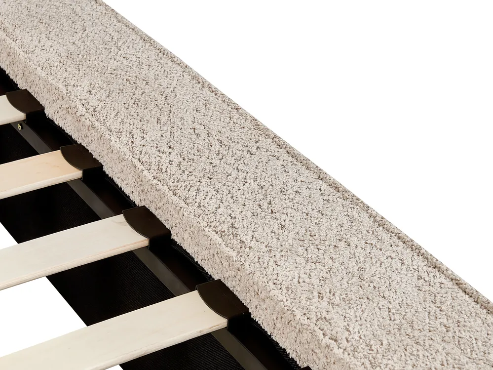Bed Boucle MIRANDE 160 x 200 cm (EU King Size) Taupe_943350