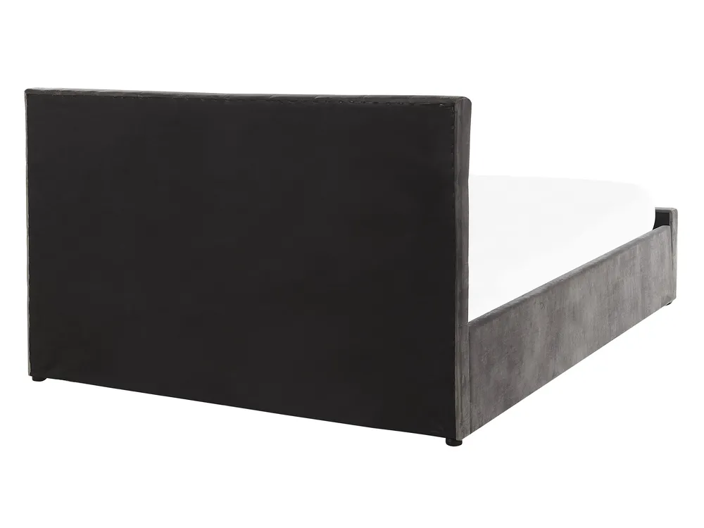 Ottoman Bed AMIENS Velvet Grey 140 x 200 cm (EU Double)_791232