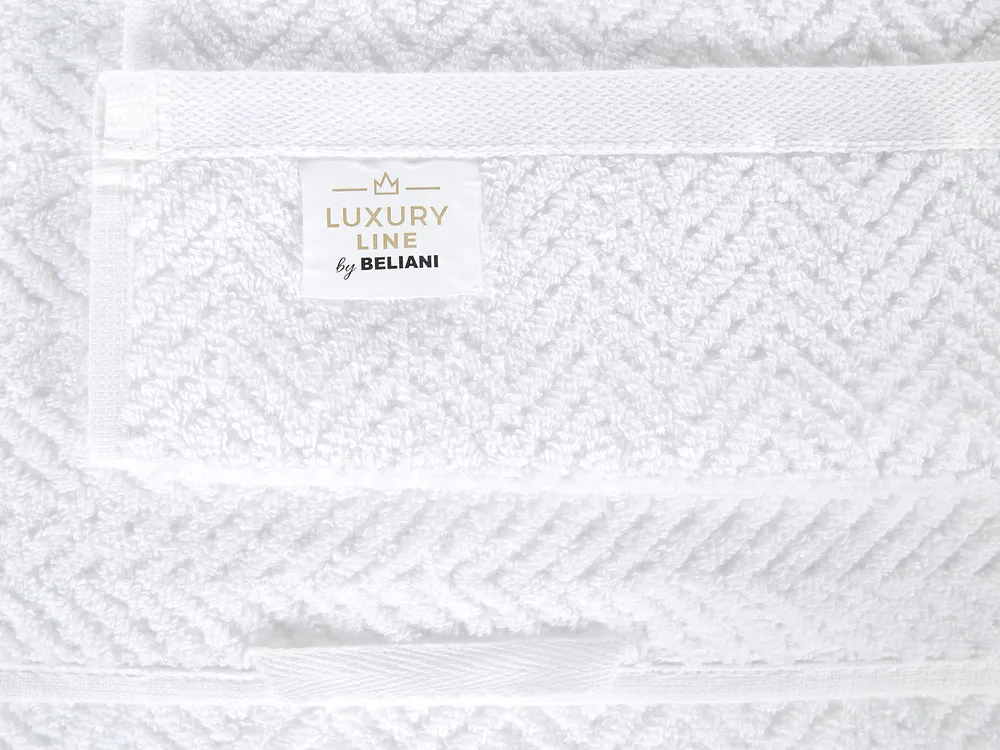 Set of 9 Towels MITIARO Terry Cotton White_841773