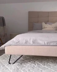 Bed Fabric LANNION 160 x 200 cm (EU King Size) Light Beige_998137