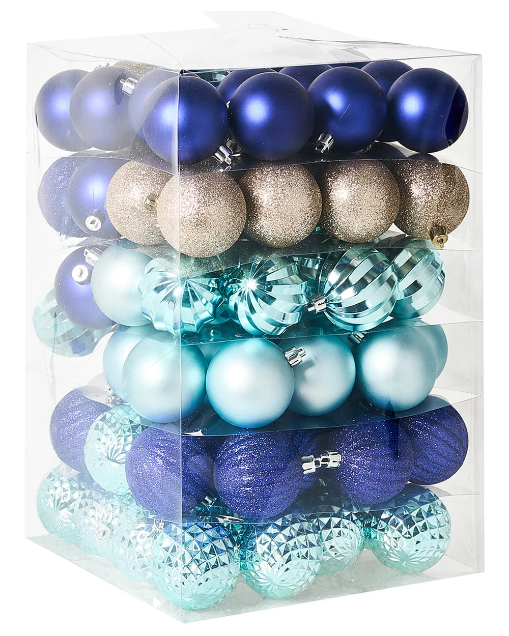 Set of 96 Baubles PIELINEN Blue