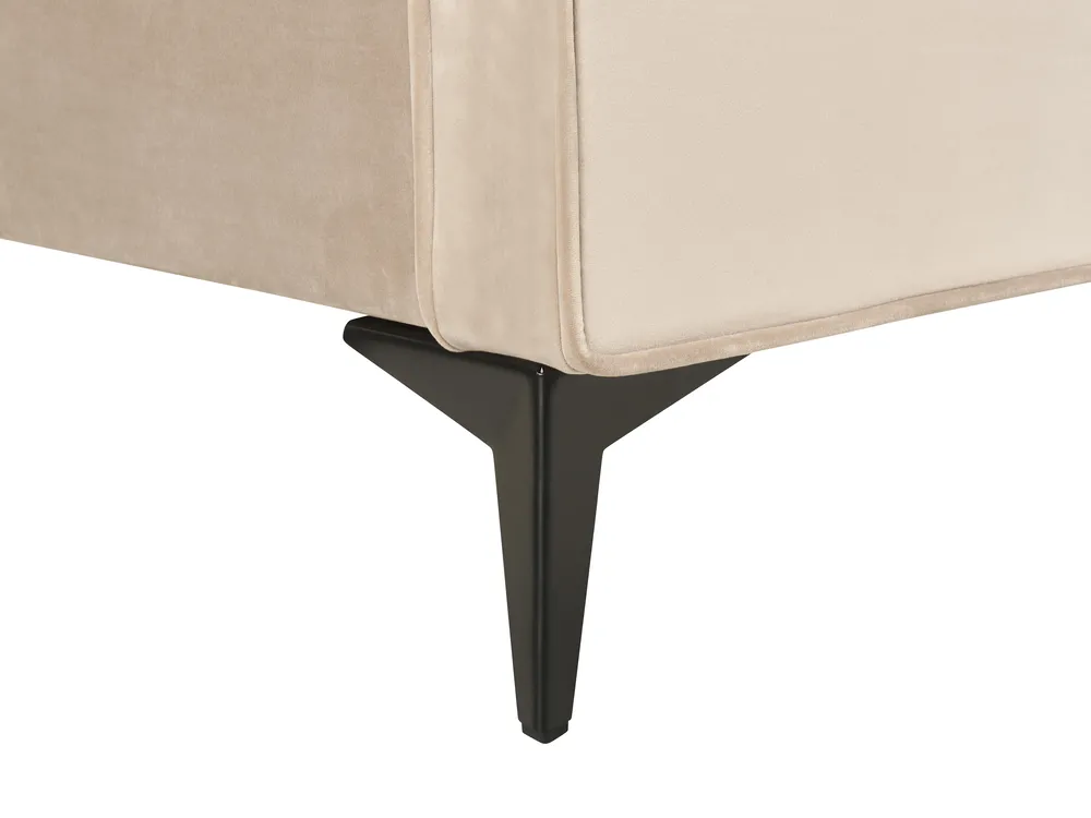 Säng med lamellram Sammet VALOGNES 160 x 200 cm Taupe_876700