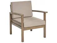 Garden Lounge Set with Table 4 Seater MANILA Certified Acacia Wood Dark Brown_862484
