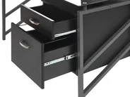Skrivbord MORITON 117 cm 57 cm med förvaring Svart_782273