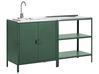 2 Piece Outdoor Kitchen Set with Sink VILAMA Green Metal