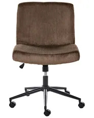 Desk Chair GEDDES Corduroy Dark Brown_1077041