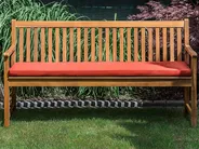 Bench Seat Pad Cushion VIVARA 152 x 54 cm Dark Red_774720