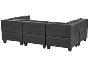 Modulär U-formad soffa 5-sits UNSTAD Konstläder Svart_936647