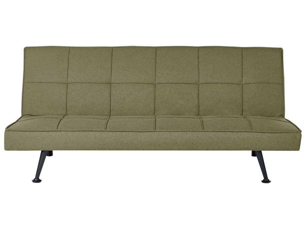 Sofa Bed 3 Seater HASLE Fabric Olive Green
