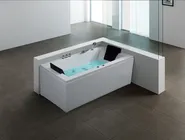 Hörnbubbelbadkar med LED VARADERO 1830 x 900 mm Vit Vänstervänd_706936
