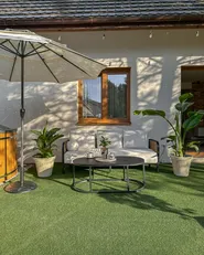 Garden Lounge Set with Table 3 Seater MONTEFALCO Metal White_977872