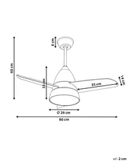 Ceiling Fan with Light STRAWBERRY with Remote LED Grey_1032243