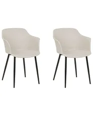 Set of 2 Dining Chairs ELIM Light Beige_883579