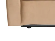 Manual Recliner Living Room Set 3 Seater VERDAL Velvet Light Brown_1081290