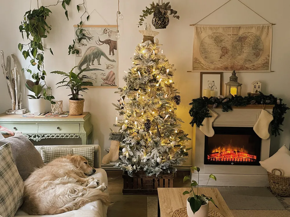 Artificial Snowy Christmas Tree TOMICHI 180 cm White_837594