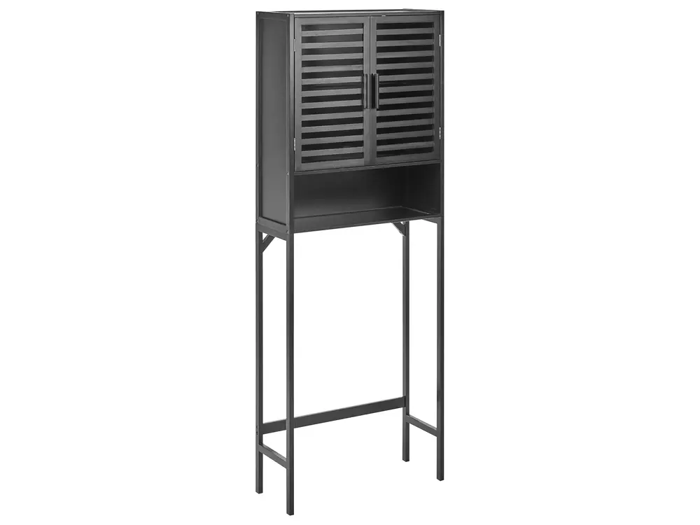 Bathroom Cabinet OKARCHE Bamboo 63 cm Black