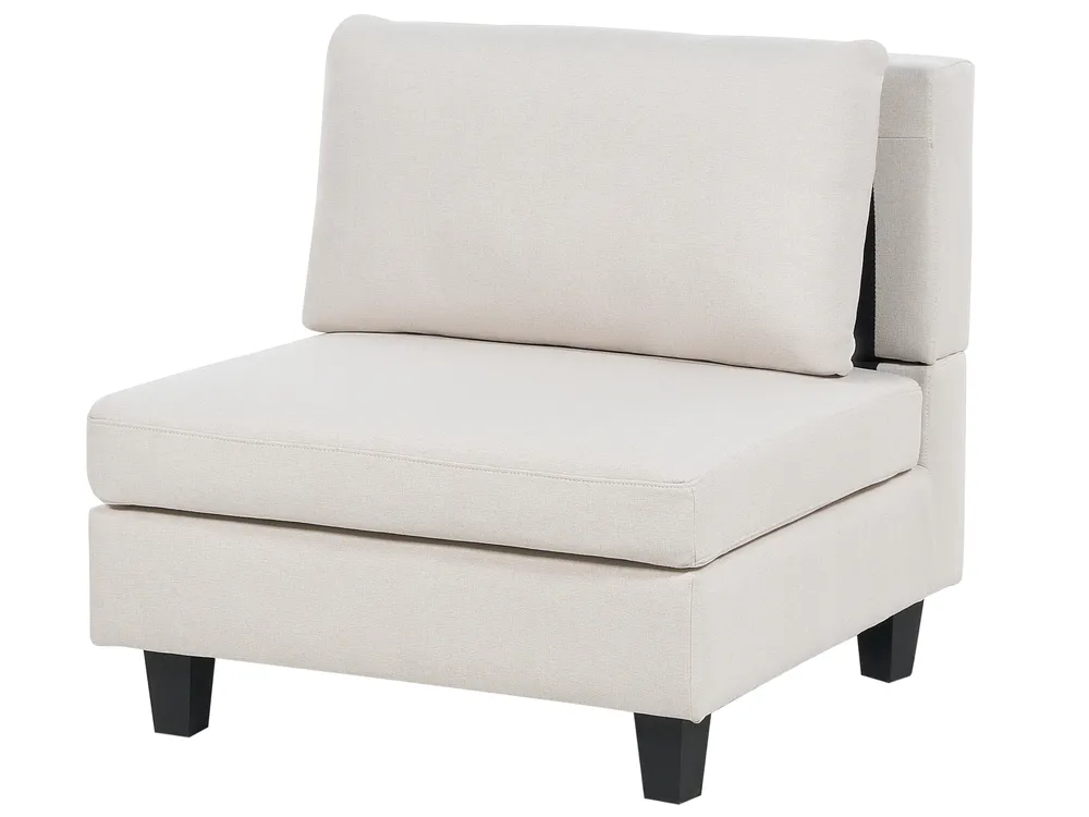 Modular U-Shape Sofa 5 Seater UNSTAD with Ottoman Fabric Light Beige_891143
