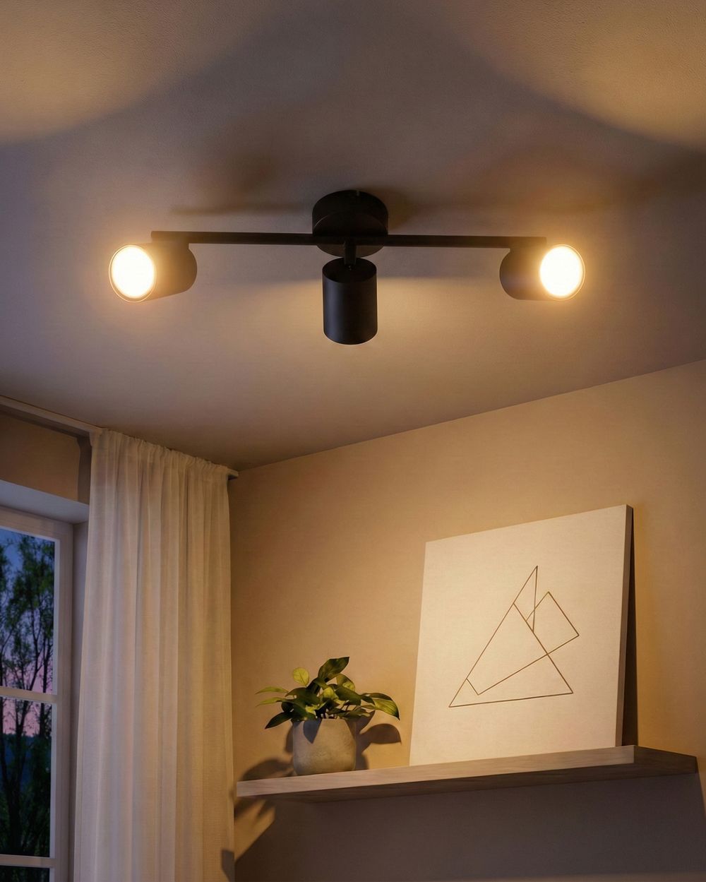 Spotlampe med 3 lys NYANDO Metall Svart