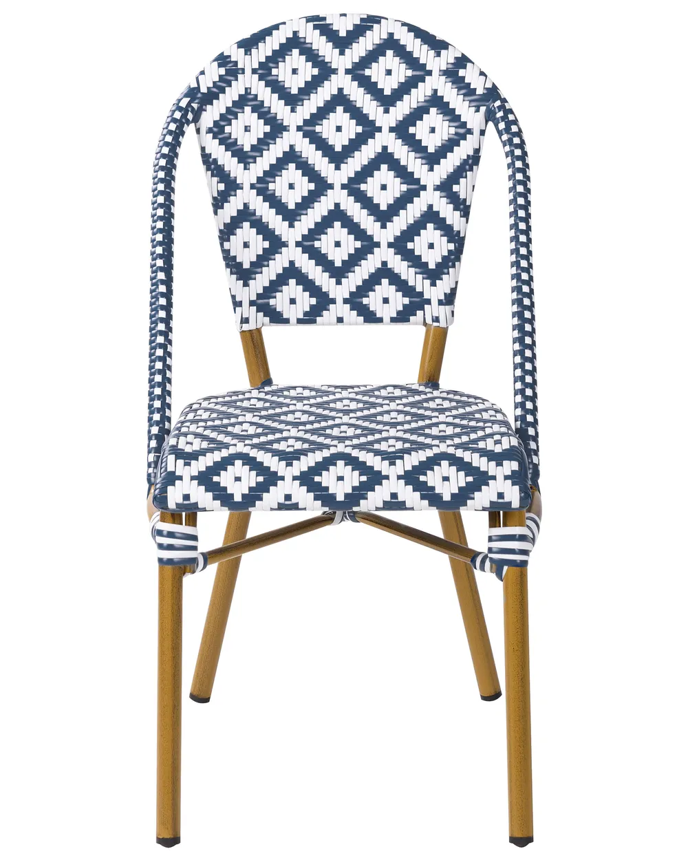 Set of 4 Garden Chairs RIFREDDO PE Rattan Blue_932266