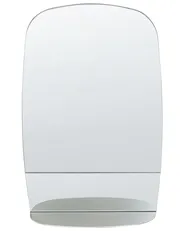 Wall Mirror with Shelf BRANNAY 40 cm 60 cm Silver_915534
