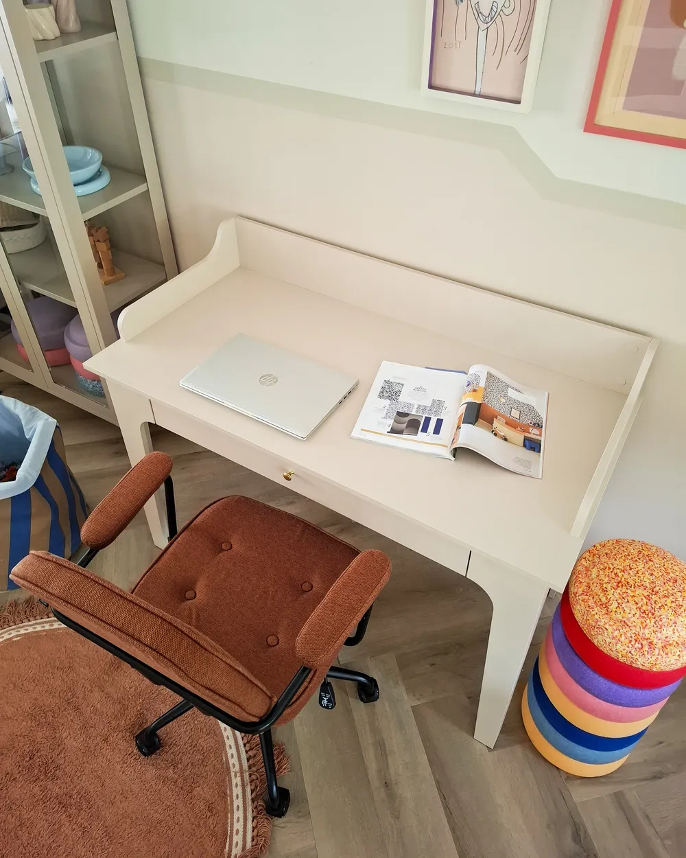 Home Office Desk MONTIRA 118 cm 60 cm Light Beige_1144950