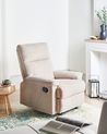 Recliner Chair EVERTON with Footrest Fabric Beige