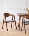 Set of 2 Dining Chairs YUBA Wood Black/ White