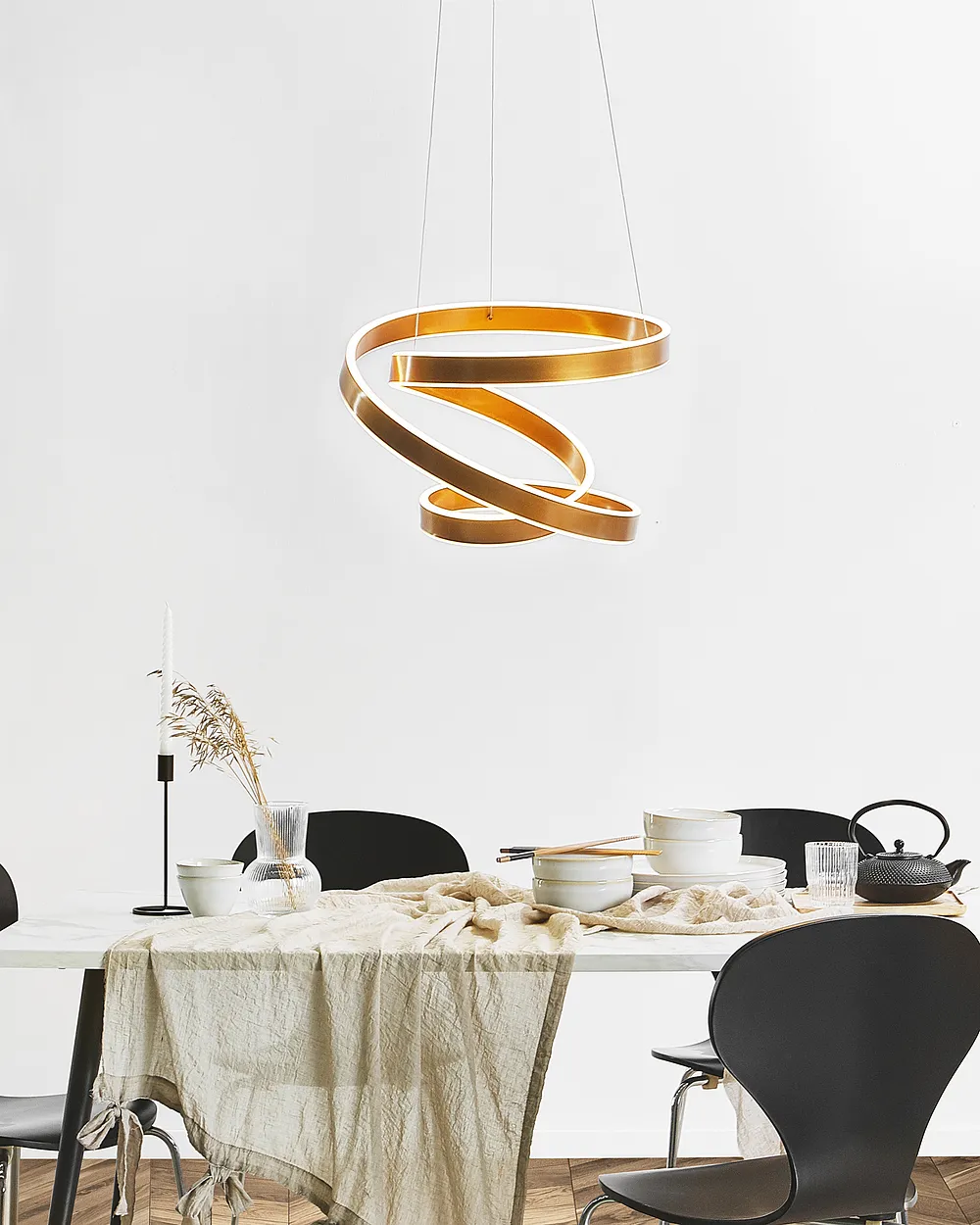 LED-pendellampa WANLI Metall Guld_1149676