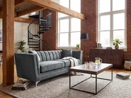 Sofa 3 Seater GAULA Velvet Grey_1145549