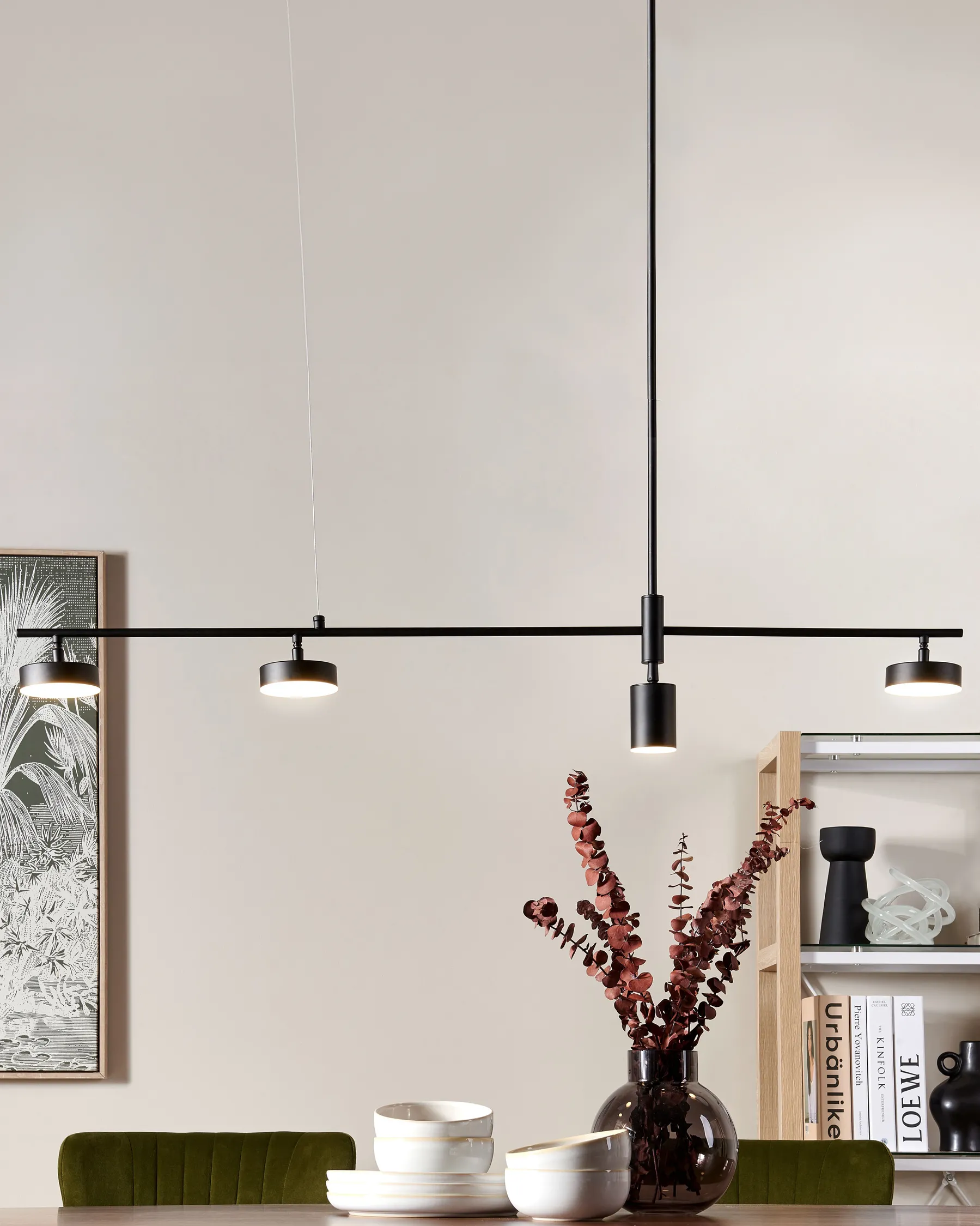 LED Pendant Lamp FOYLE Metal Black_847377