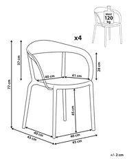 Set of 4 Garden Chairs MALEVIZI Stacking Green_1043525