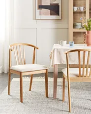 Ruokatuolisetti 2 kpl CRAIG puu Vaaleanruskea/beige_926557