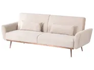 Sofa Bed 3 Seater EINA Velvet Light Beige_1057721
