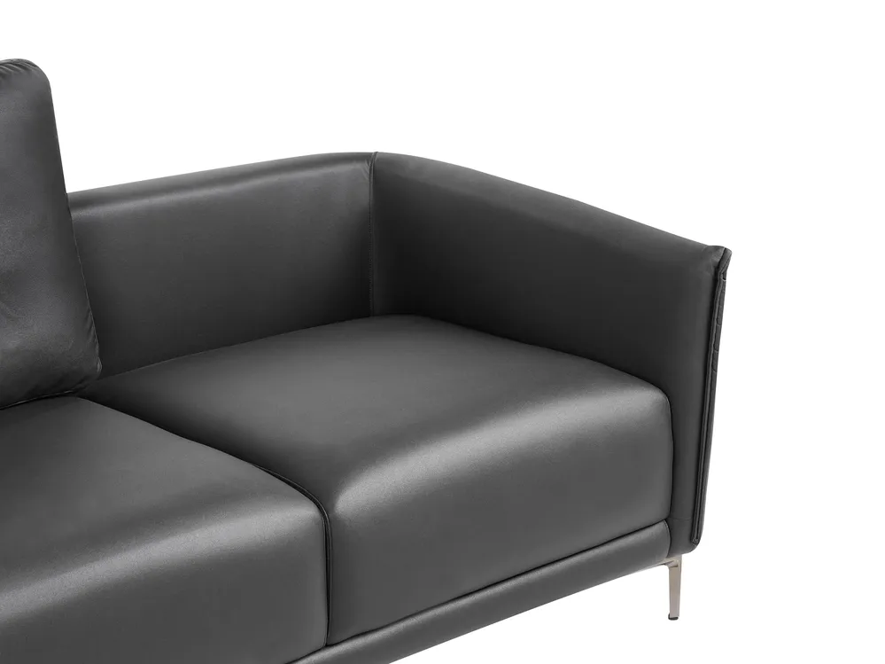 Living Room Set 6 Seater CILENS Fabric Black_1120405
