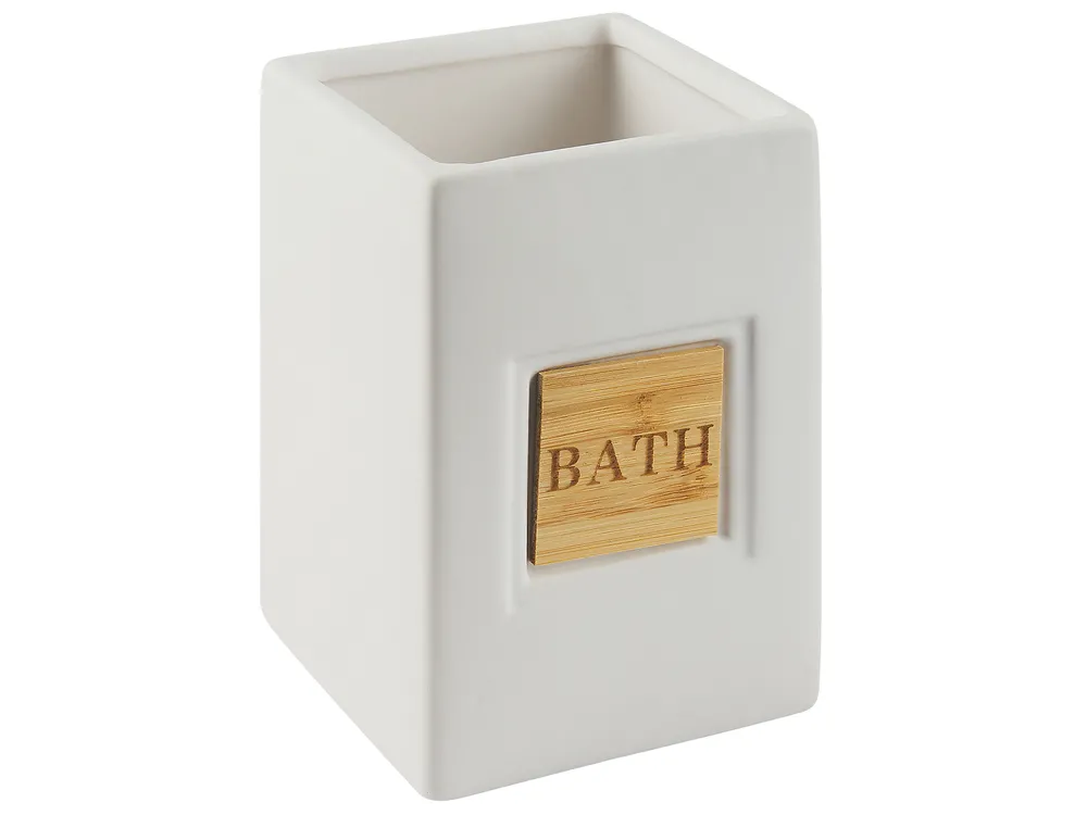 Set med badrumstillbehör i 4 delar KOUROU Keramik Beige_823317
