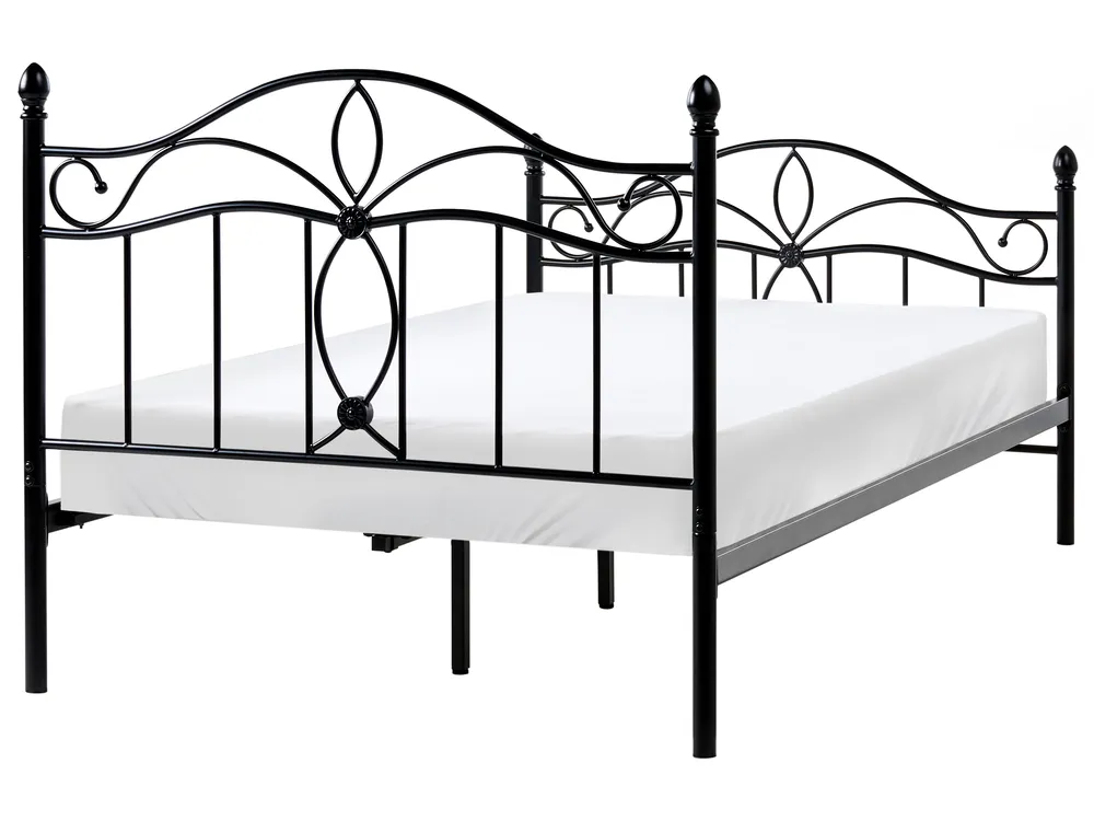Bed Metal ANTLIA 120 x 200 cm (EU Small Double) Black_1026541