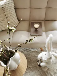 Sofa Bed 2 Seater INGARO Fabric Beige_822758