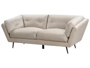 Sofa 3 Seater LENVIK Velvet Light Beige_939284