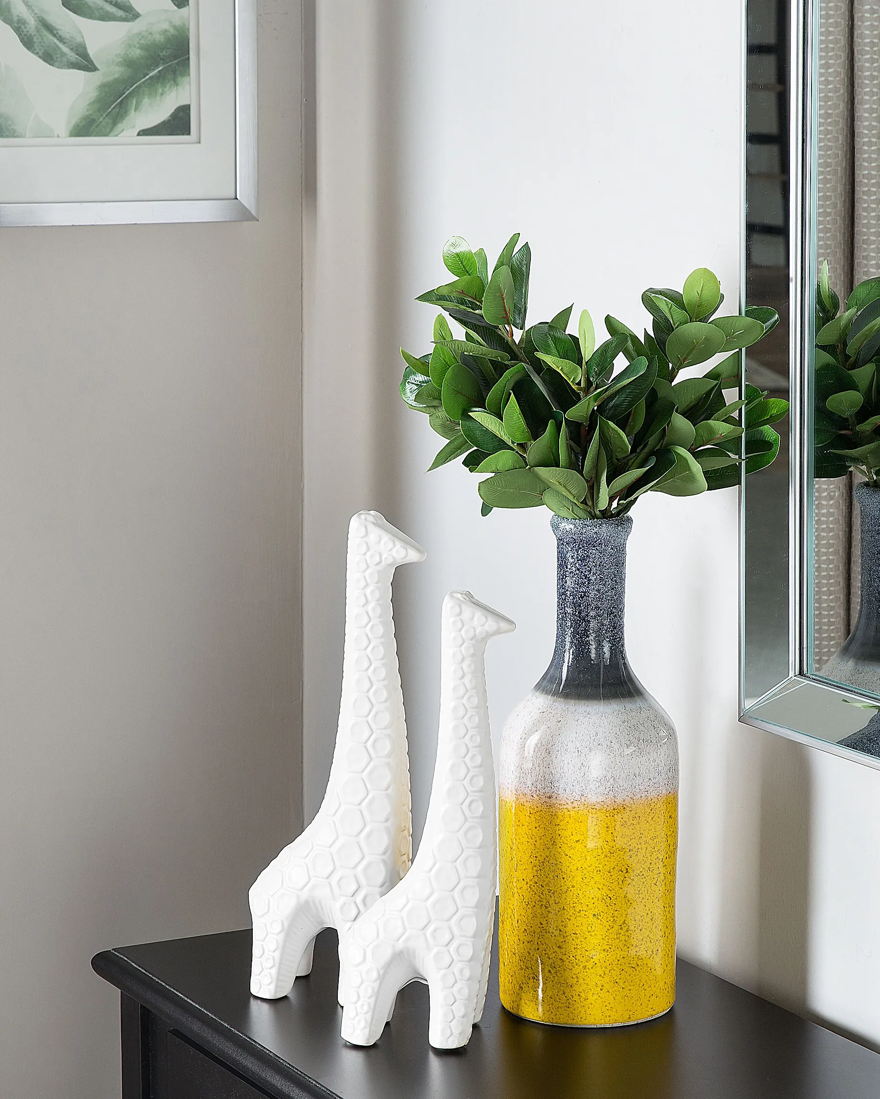 Decorative Vase LARNACA 36 cm Stoneware Multicolour_733878